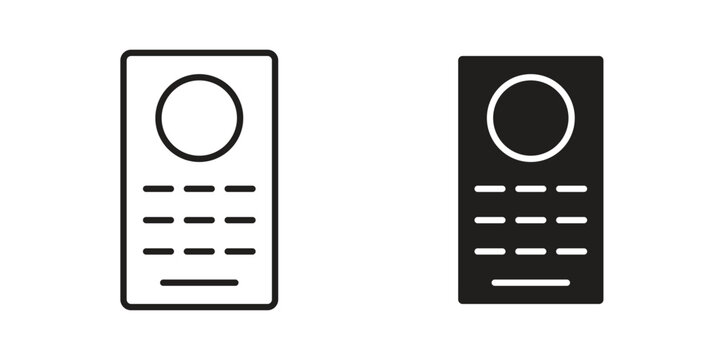 Intercom icon concept design set. Icon Element For Design
