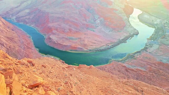 Colorado River Bend Sunset at Spencer Trail Lookout Lees Ferry Marble Canyon Arizona