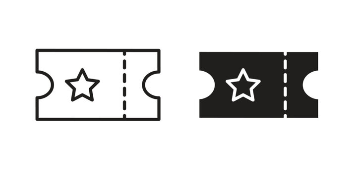 Event pass icon collection on white background. Vector icon art.