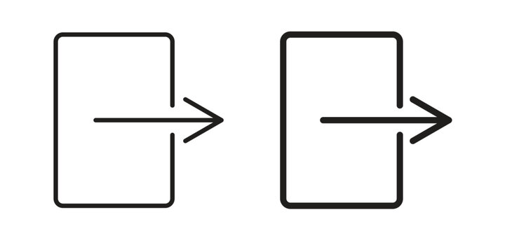 Exit icon collection on white background. Vector icon art.