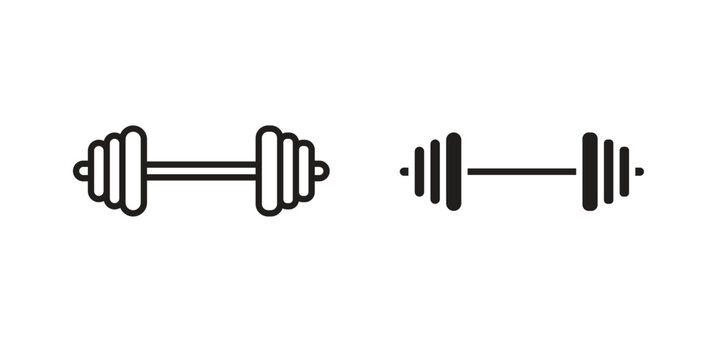 Gym icon collection on white background. Vector icon art.