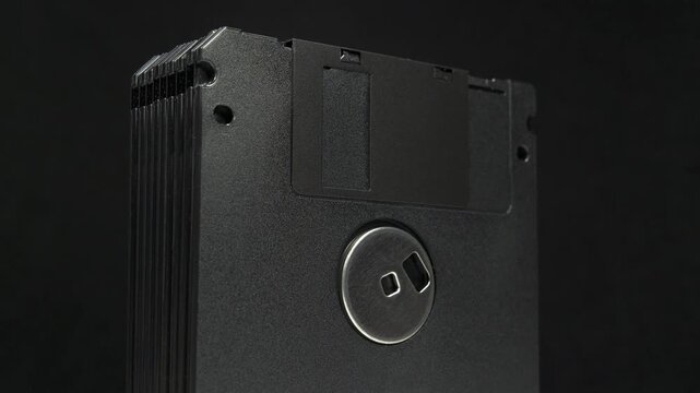 Old magnetic floppy disks for storing computer files