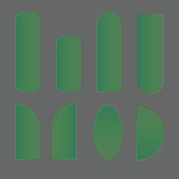 Elegant glass frames set modern photo display collection for wall decor and artistic prints