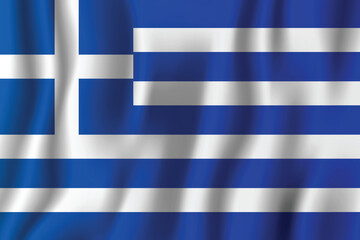 Obraz premium Waving greek flag a symbol of hellenic pride and national identity