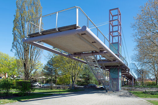 Aussichtsplattform, Sankt-Antonius-Steg in Leverkusen-Wiesdorf