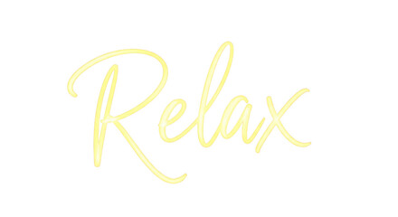 Obraz premium Golden 'Relax' Script Text