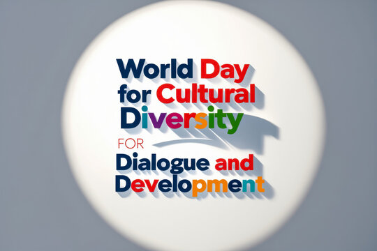 Banner poster postcard world day for cultural diversity for dialogue and development AI Generative