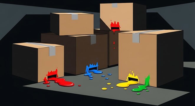 &ldquo;Smuggled Paint Concept Illustration &ndash; Hidden Trade and Contraband Goods&rdquo;