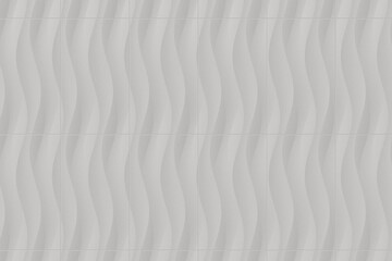 Obraz premium 3d wavy wall panel texture. minimal concept. abstract background white relief tile for interior mockup. advertising for home decor. 3d render.