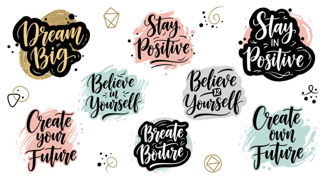 Inspirational quotes and motivational phrases.