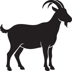 Fototapeta premium Single Goat Silhouette in Proud Profile for Eid al-Adha Design Use