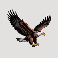Illustration Of An Eagle In Flight With Open Wings © Ritaaym