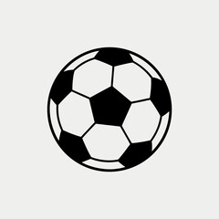 Fototapeta premium Classic Black and White Soccer Ball Illustration