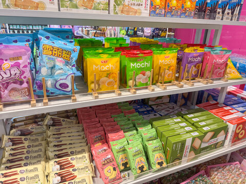 Store with Japanese candy. Sao Paolo, Brazil.