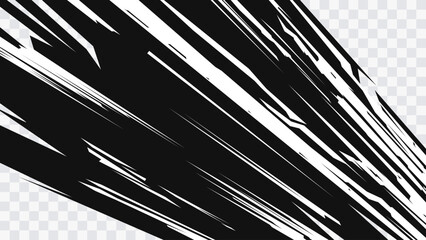 Dynamic manga-style streaks with high contrast, perfect for action scenes, comic backgrounds, and energy-driven designs on transparent background. © Oleg