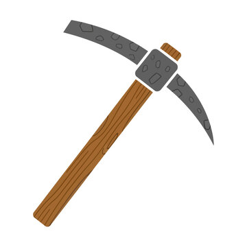 Sturdy Mining Pickaxe Illustration for Resource Extraction and Construction Projects