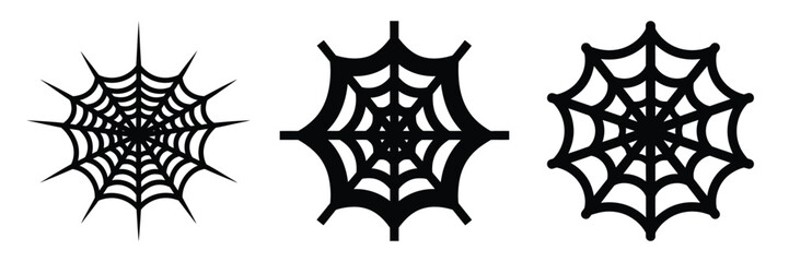 cobweb silhouette set vector illustration © Bina