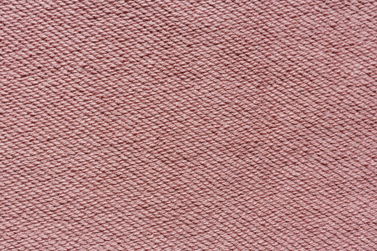 Seam construction detail on french terry fabric backside stitching and ribbing
