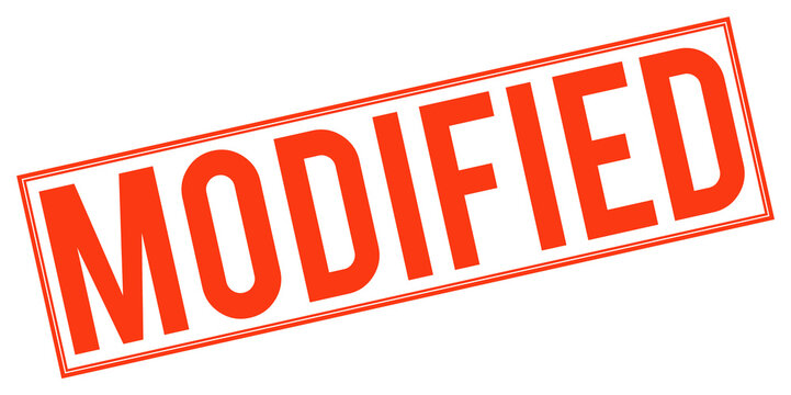 Large red modified stamp on transparent background