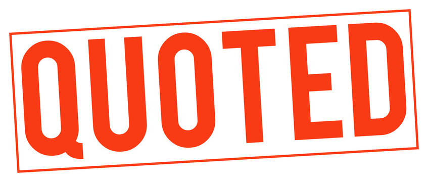 Large red quoted stamp on transparent background