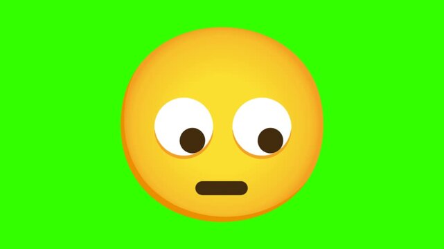 Thinking face animation on green screen