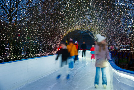 People on an ice rink