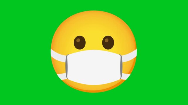 sickly face animation on green screen