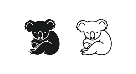 Naklejka premium Cute Koala Designs Ideas for Kids and Art Lovers Vector