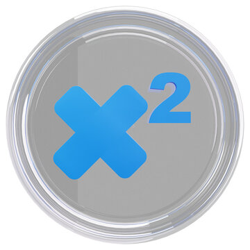Squared Power Math Symbol Icon 3D Illustrations
