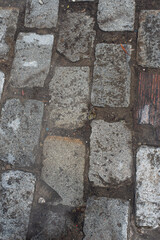 Fototapeta premium Old cobblestone pavement