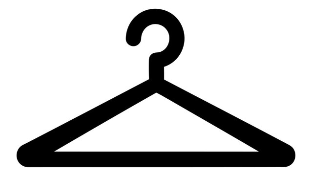 Clothes drying hanger icon isolated on white background