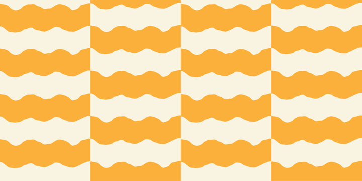 Vector seamless pattern in hand drawn doodle sketchy style with ocean waves, surf posters, banners for summer sea side vacation backgrounds and prints