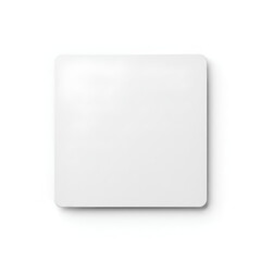 Naklejka premium Square white object on a white surface minimalist design simple shape.