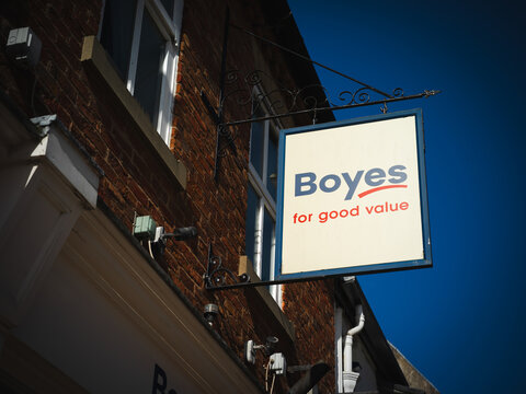 Beverley, England, United Kingdom, 1st April 2026, Sign for Boyes department store