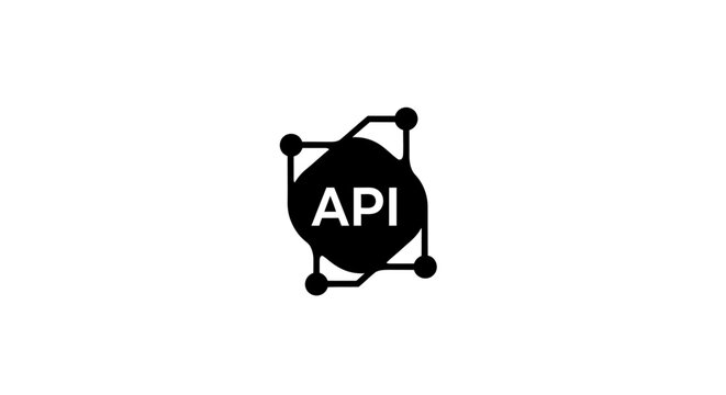Abstract API symbol representing connection and data flow.