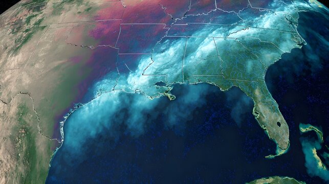 Doppler radar showing precipitation intensity with color-coded weather patterns for dynamic storm tracking visualization