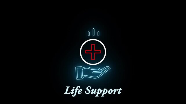 Hand holding digital coins, animation of cryptocurrency earning coin crypto