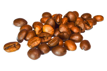Fototapeta premium Coffee beans . Cut out on transparent 
