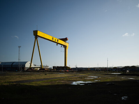 Belfast, Northern Ireland, United Kingdon, 30th October 2025, Harland and Wolff Crane 
