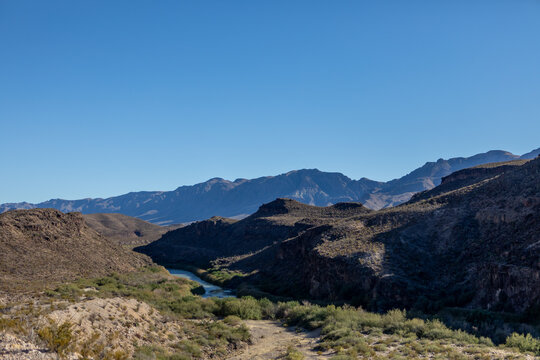 River Running through Mountains