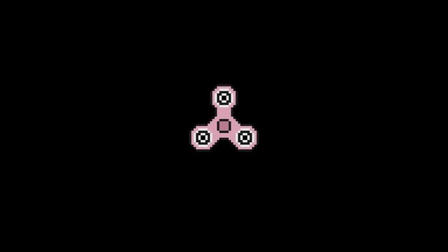 Pixel Art Hand Spinner Fidget Toy Animation