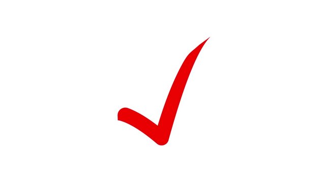 white approved icon, right check mark 4k overlay, select tick mark animation, confirm, success , approved, yes icon signs, right mark icon. check box animation, cheek mark black Background