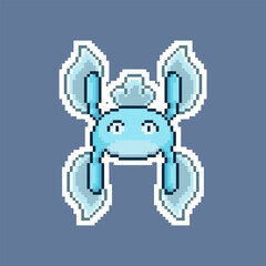 Obraz premium Aquatic creature, pixel art eps, illustration 