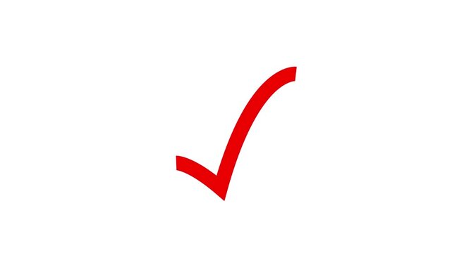 white approved icon, right check mark 4k overlay, select tick mark animation, confirm, success , approved, yes icon signs, right mark icon. check box animation, cheek mark black Background
