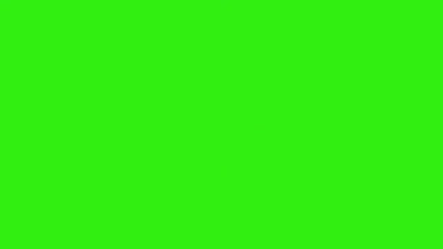 Animated black dashed arrow curving upwards on green screen