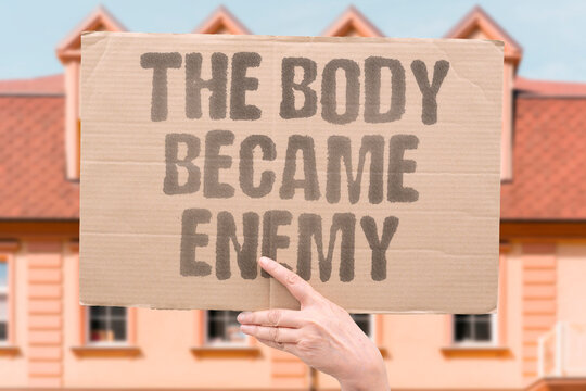 "The Body Became Enemy" A cancer diagnosis reframes the body not as home but as something foreign and threatening. CANCER. BODY. ILLNESS. DIAGNOSIS. THREAT.