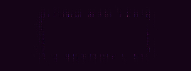 Obraz premium Cybersecurity Data Breach Frame, Digital Glitch Border for Hacking and Privacy Concept