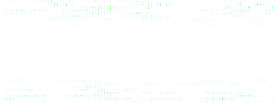 Green Binary Code Matrix Background for Cybersecurity and Data Encryption Technology