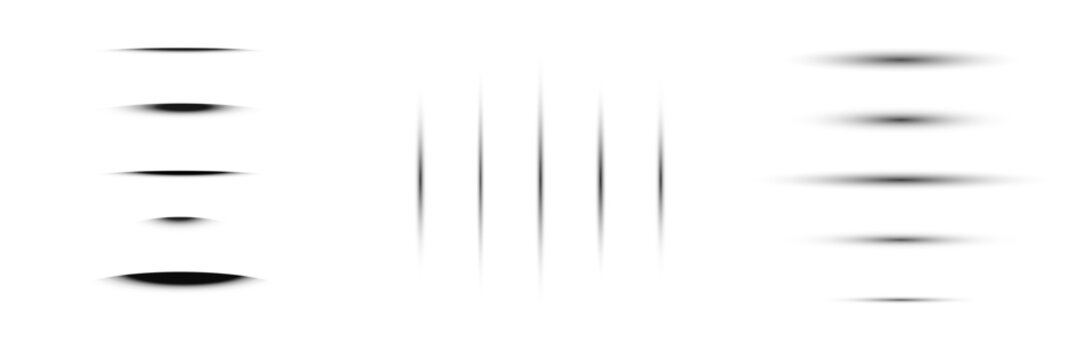Collection of soft black shadow lines and horizontal dividers for digital layout and web design