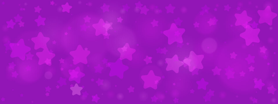 Dreamy Purple Starry Background with Bokeh Effects for Magical Girl Aesthetic Banner